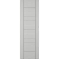 Ekena Millwork 12 W 72 H True Fit PVC Horizontális Slat keretes modern stílusú rögzített redőnyök, Hailstorm szürke