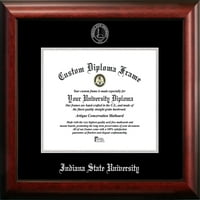 Indiana állam 11w 8.5 h ezüst dombornyomott Diploma keret