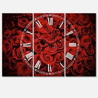 Designart 'téli vörös rózsa' hagyományos falióra
