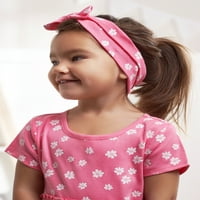 Gerber Baby & Toddler lányok ruha, pelenka borító és fejpánt ruhák, 3 darab