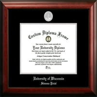 Wisconsini Egyetem-Stevens Point 10w 8h ezüst dombornyomott Diploma keret