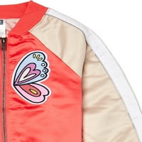 Gyerekek a Garanimals Girls Butterfly Bomber kabátból, Méret 4-10