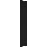 Ekena Millwork 3 4 W 45 H True Fit PVC Két tábla csatlakozott a Board-N-Batten redőnyökhez, fekete