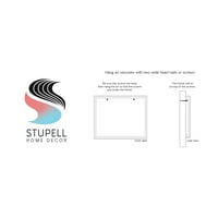 Stupell Industries vízparti geometriai absztrakt festmény grafikus művészet fehér keretes művészet nyomtatott fali művészet,