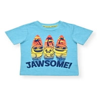 Baby Shark Baby és kisgyermek fiú grafikus pólók, 3-csomag, méretek 12m-5T
