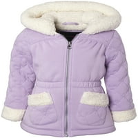 Limited Tooute Toddler lány hímzett sherpa dzseki kabát