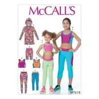 McCall szabásmintát gyermek Lányok Activewear felsők és Leggings-7-8-10-12-14