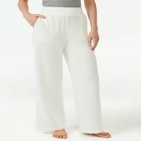 Joyspun női zsenile széles láb pizsama nadrág, 3x -ig terjedő méret