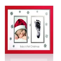 Pearhead Babyprint Karácsonyi keret Clean-Touch tintapatronnal, piros