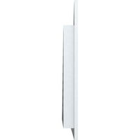 Ekena Millwork 28 W 28 H Jobb háromszög GABLE szellőzőnyílás - Jobb oldali hangmagasság funkcionális, PVC Gable szellőző