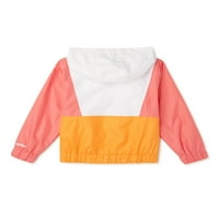 S. Polo Assn. Girls Colorblock teljes cipzáras kapucnis szélvédő dzseki, méret 4-18