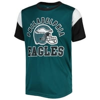 Ifjúsági éjféli zöld Philadelphia Eagles sisak póló