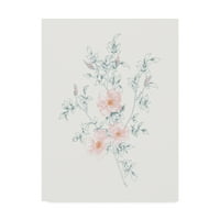 Védjegy Képzőművészet „Virágok a White II kortárs” vászon művészete a Wild Apple Portfolio