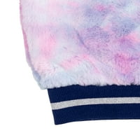 Jojo Siwa Girls Fau Fur Tie-Dye Bomber kabát, Méret 4-16