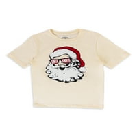 Ünnepi idő fiúk exkluzív karácsonyi grafikus hosszú ujjú pólók 2 csomag, méretek 4- & Plus