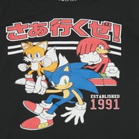 Sonic the Hedgehog rövid ujjú grafikus póló, 2-csomag, méret 4-18