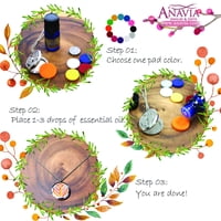 Anavia Aromatmomapia indító készlet, ajándék anyának, illóolaj -nyakláncnak, aromatmomápiás ékszerek, diffúziós nyaklánc, ajándék