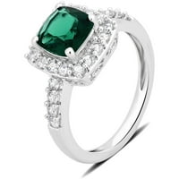 Arista szimulálta a smaragdot és létrehozta a fehér zafír ezüst női divatgyűrűjét