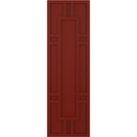 Ekena Millwork 12 W 33 H True Fit PVC Hastings rögzített redőnyök, borsvörös