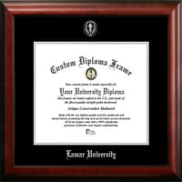 Lamar Egyetem 14W 11h ezüst dombornyomott Diploma keret