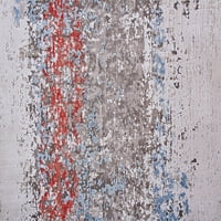 Lindstra gradiens akvarell szőnyeg, szürke mélyvörös kék, 3ft-1 hüvelykes ékezetes szőnyeg