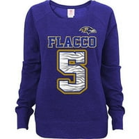 Juniors Baltimore Ravens Flacco Scoop Neck Sweatshirt