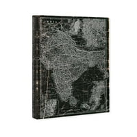A Wynwood Studio nyomtatott ázsiai országok térképek a vászon művészeti nyomtatása