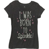 Lányok 'A Sparkle grafikus pólóhoz születtem