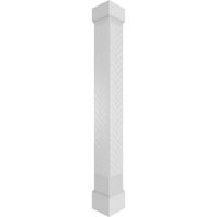 Ekena Millwork 8 W 10'h kézműves klasszikus négyzet alakú nem társított Herringbone Modern Fretwork oszlop W Mission Capital