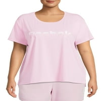 Reebok női plusz méretű rövid ujjú mez grafikus póló
